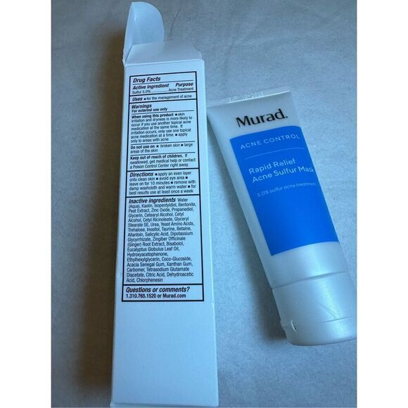 Murad Rapid Relief Acne Sulfur Clay Mask with Salicylic Acid 2.5 oz / 74 ml - Picture 4 of 6